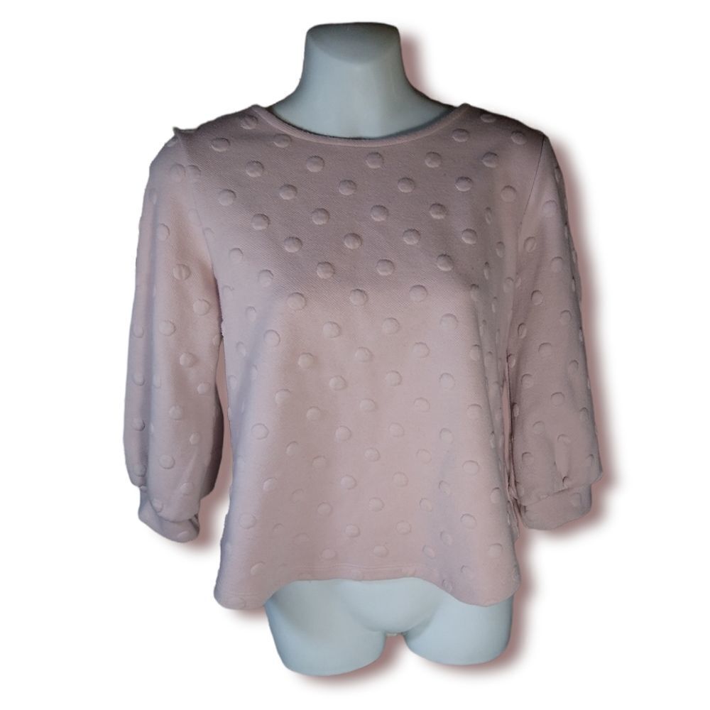 W5 Blush swiss dot sweatshirt top M